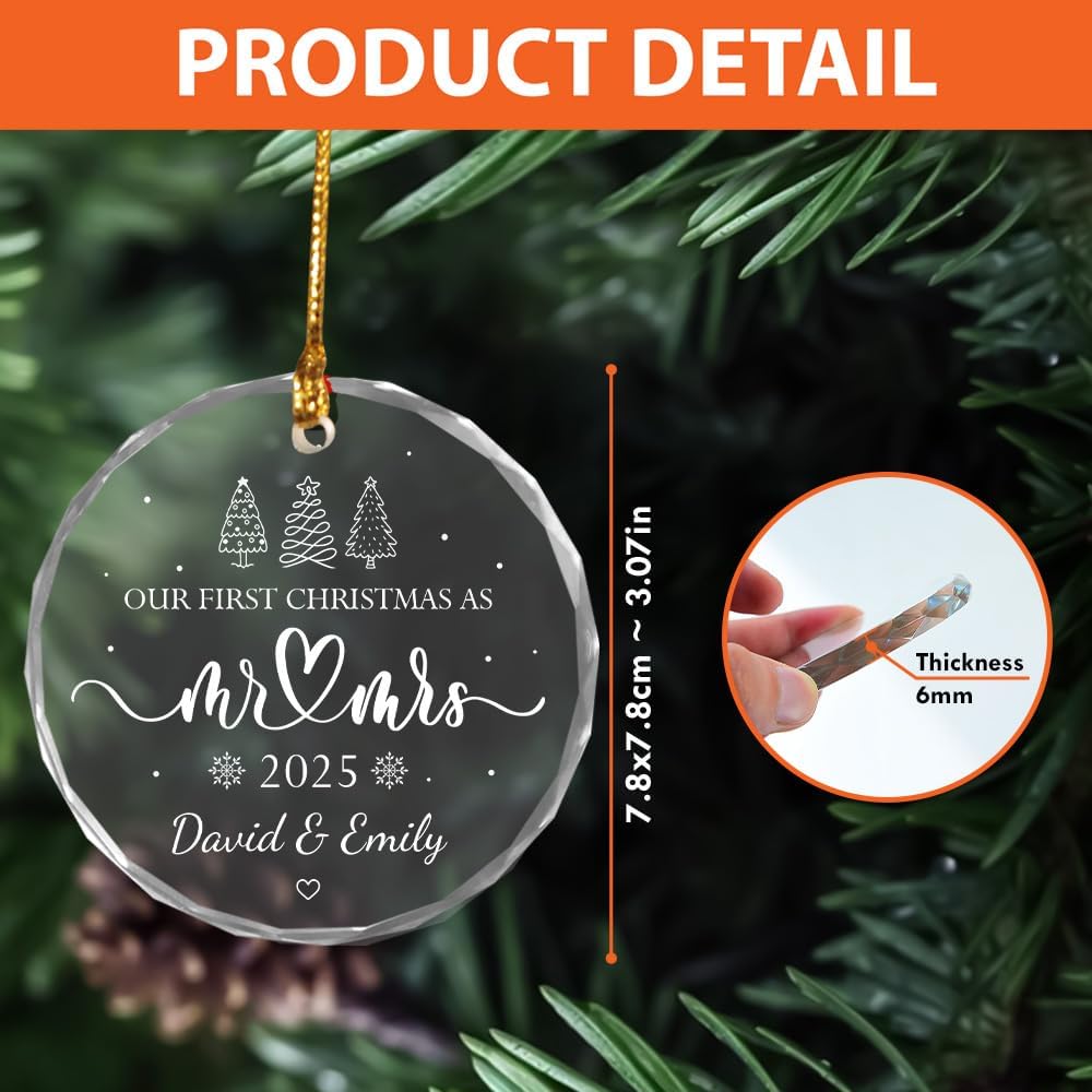 Personalized Wedding Christmas Ornaments - Mr And Mrs Gifts - Wedding Gift Ideas For Couples 2025