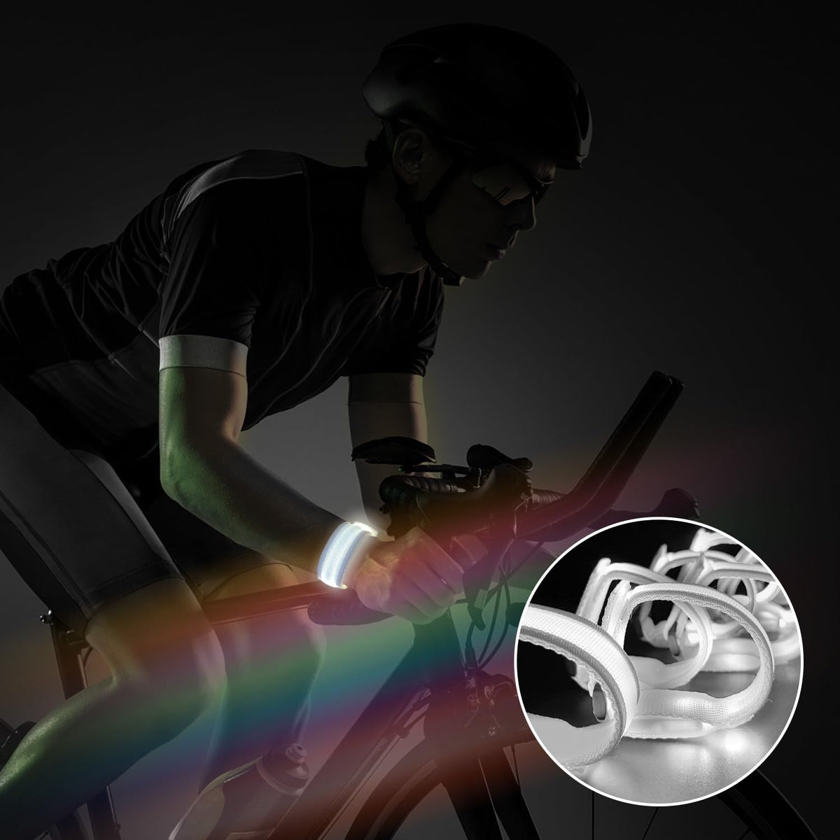 M.best 8pcs LED Light Up Bracelets Glow Flashing Wristbands Glow in The Dark Party Supplies for