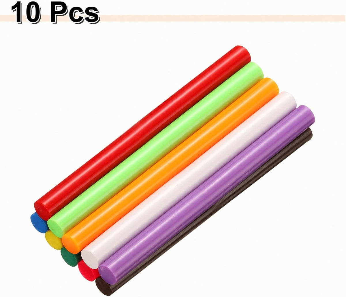 HARFINGTON 10pcs Hot Glue Sticks 0.43" Dia x 5.91" Long EVA Mini Hot Melt Adhesive Glue Stick for