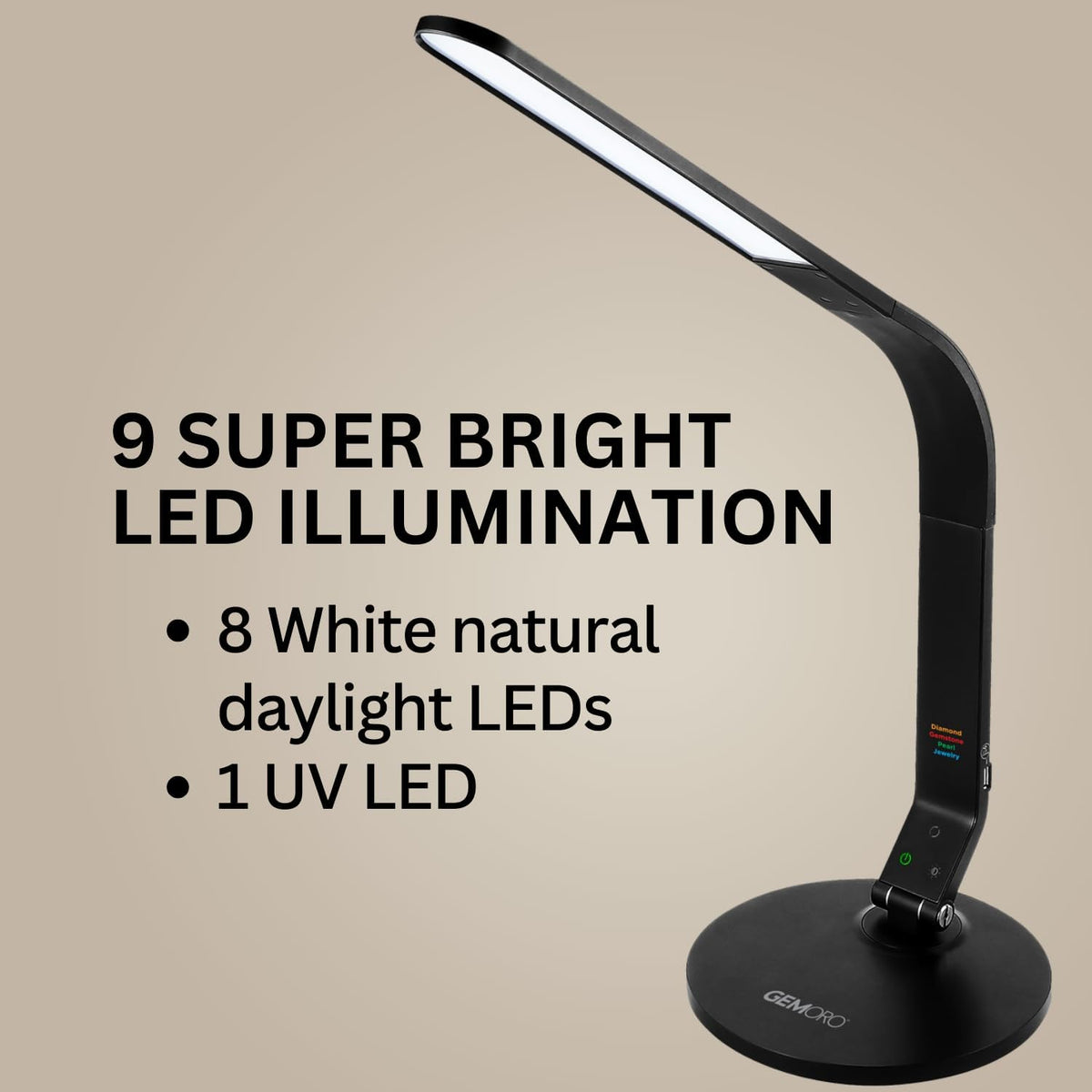 GemOro Horizon 2 LED Light | Adjustable Inspection Lamp for Diamonds Gemstones Pearls Jewelry |