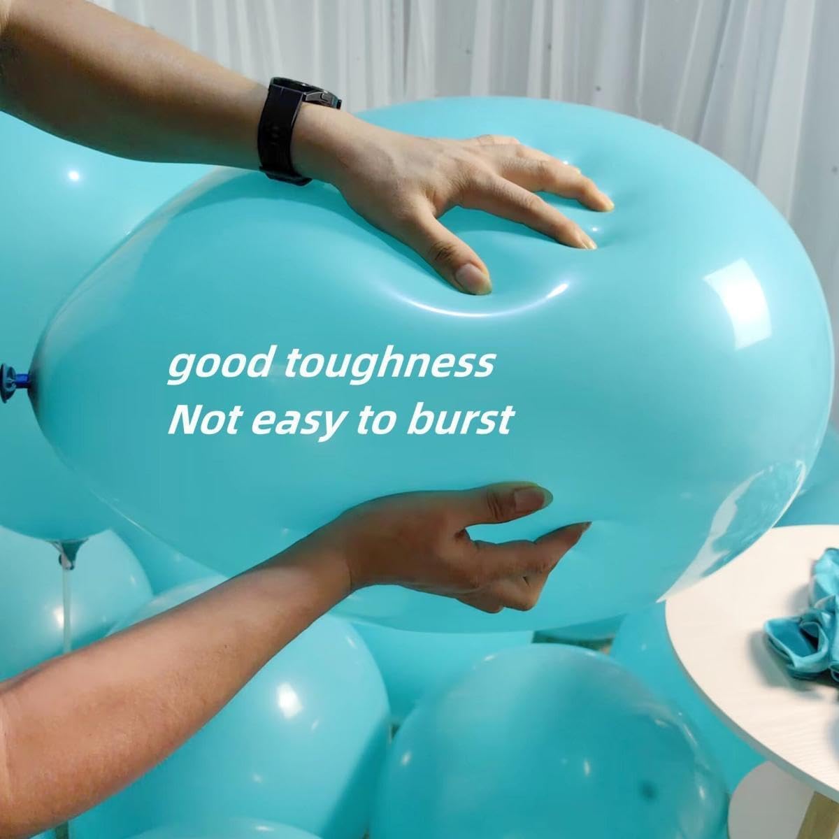 90 Packa Teal Balloons 18 inch Turquoise Latex Big Balloons for Party Decorations and Events