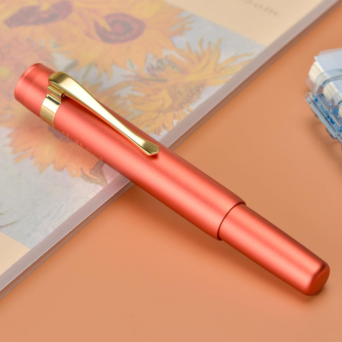Hongdian M2 Black Forest Mini Fountain Pen, Medium Soft Golden Nib & Sleek Shape Aluminium Short