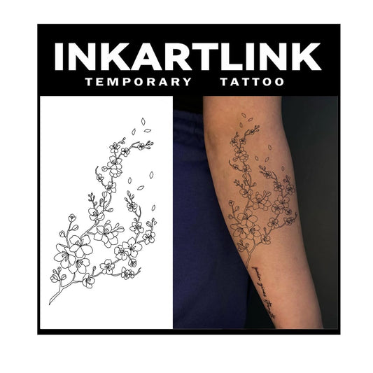 INKARTLINK Tattoo Tech, 2 Sheets Extra Large Semi Permanent Tattoo, Adult Art Design Temporary