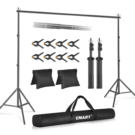 EMART Backdrop Stand 10x8.5FT Adjustable Back Drop Stand for Party Events