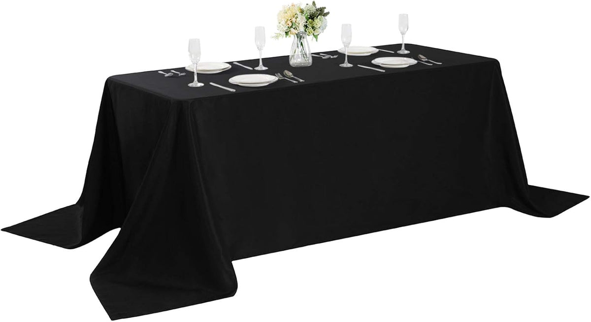 Rectangle Tablecloth 90x156 inch Washable Polyester Fabric Table Cloth for Wedding Party Dining