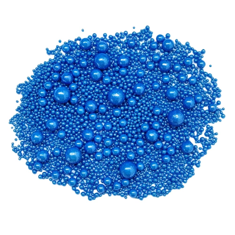 Edible Pearl Sugar Sprinkles Royal Blue Candy Mixing Size Baking Edible Cake Decorations Cupcake