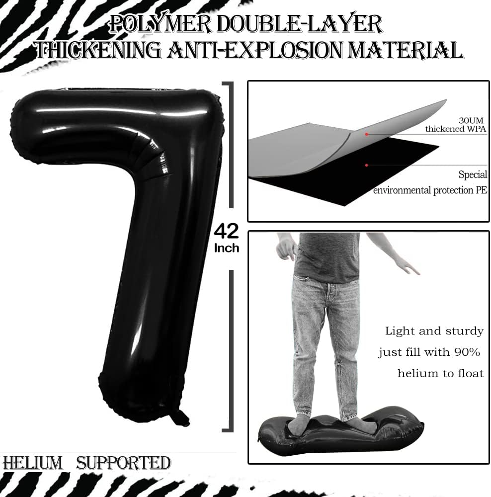 GOER Number 27 Balloons for 27th Birthday Party Decorations,42 Inch Jumbo Foil Helium 72 Balloons