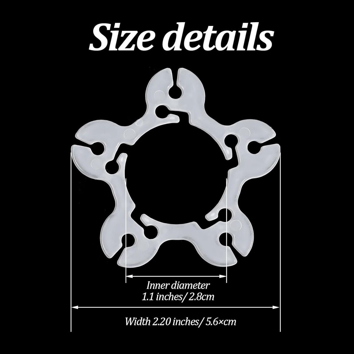 Xindojuz 50 PCS Balloon Clips for Balloon Arch, Plastic Balloon Arch Clips Balloons Connectors Clip