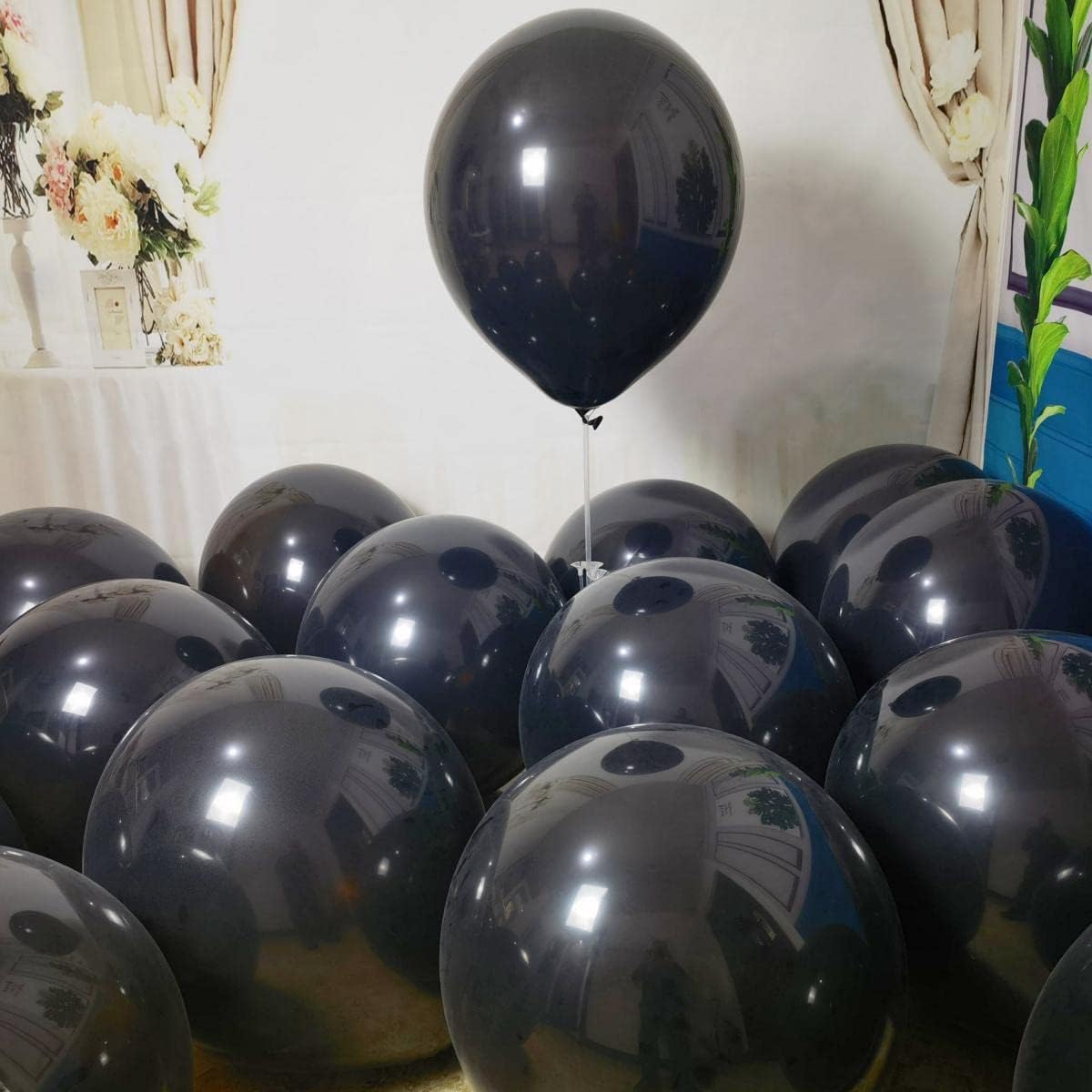 90 Pack Black Balloons 18 inch Black Latex Party big Balloon Bulk for Various Party Events