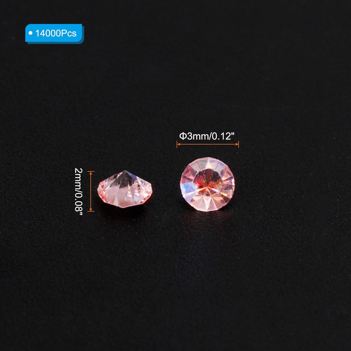 PATIKIL 14000Pcs Wedding Table Scatter Confetti Crystals 3mm Acrylic Diamonds Vase Fillers Gems for