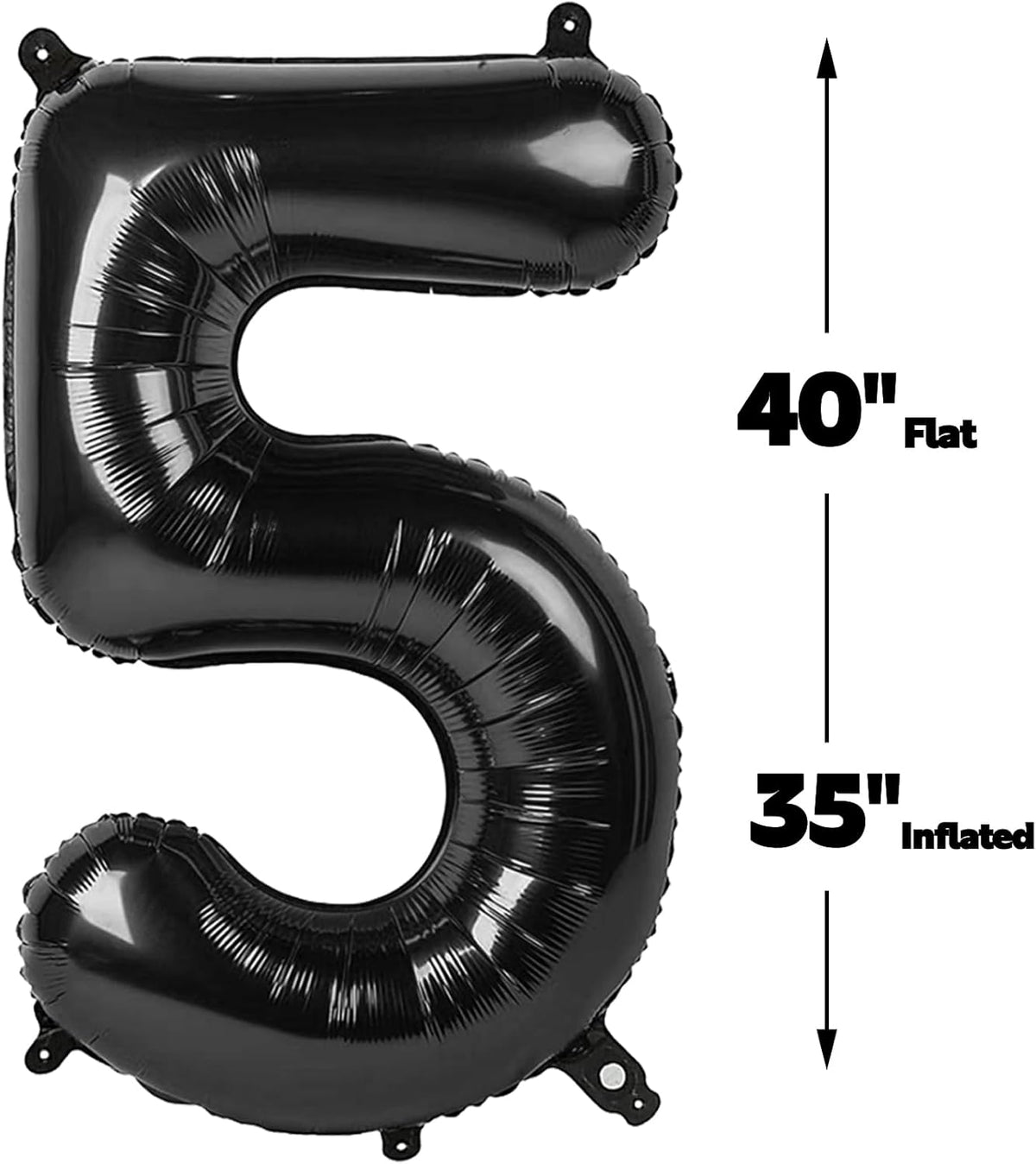 Black 40 Inch Large Number 15 Birthday Balloon, 15 51 Birthday Decorations, Foil 15 Mylar Helium