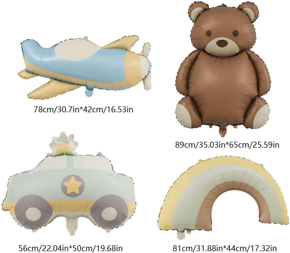 Matte bear Animal balloon Decorations teddy bear Birthday Foil balloons for baby shower Jungle