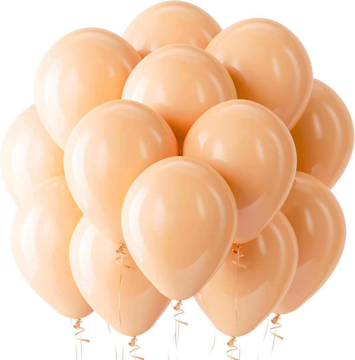 Bezente Nude Balloons Latex Party Balloons - 100 Pack 12 inch Round Helium Sand Nude Balloons for