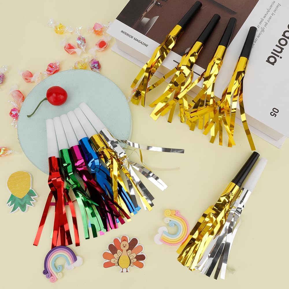 Party Blowers 24 PCS Gold Noise Makers Fun Party Favors Adult Birthday Party Favors Adult Party