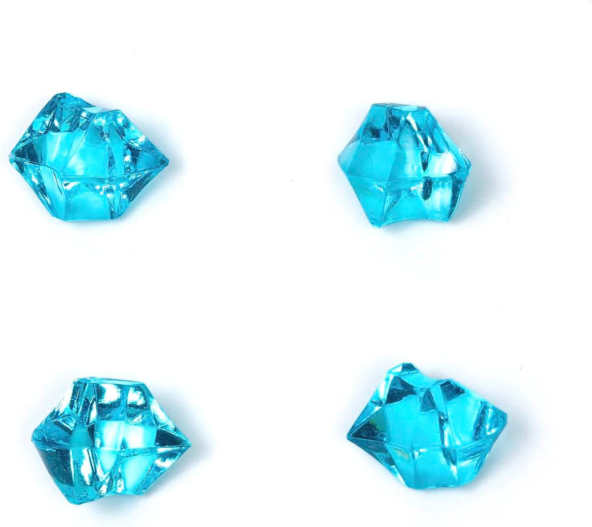 250 PCS Blue Fake Ice,0.62x0.86 Inch,1.1 lbs Acrylic Crystal Gemstones for Decoration, Photography