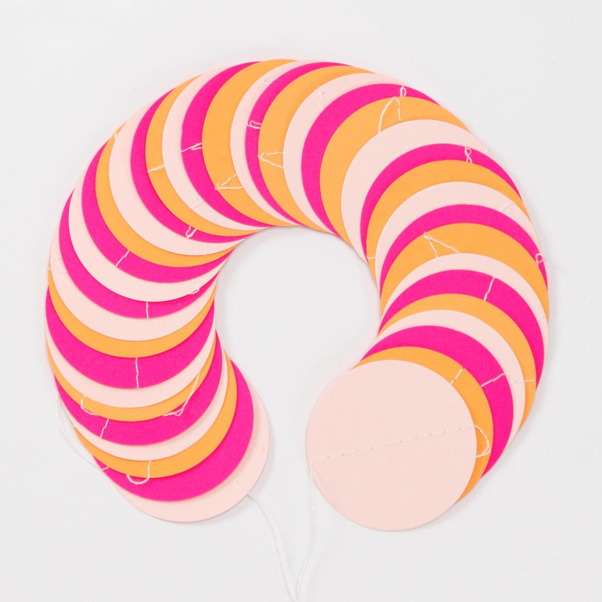 Hot-Pink Burnt-Orange Fall Party-Decorations Garland - 64Ft Birthday Baby Shower Paper Streamers