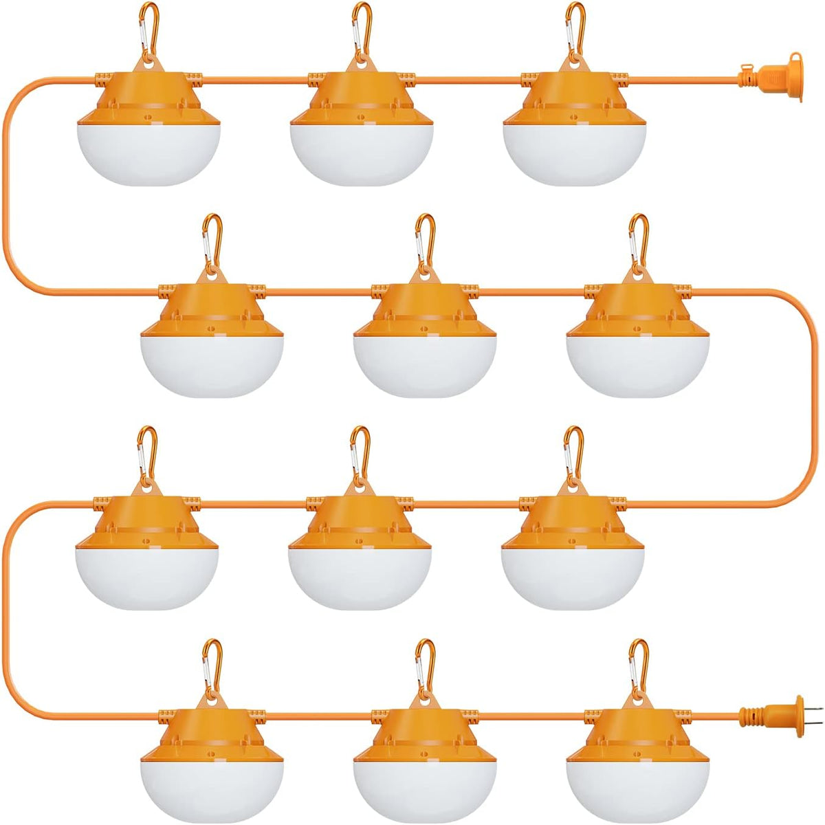 120FT Construction String Lights 180W String Work Light for Construction Jobsites, 18000Lumen