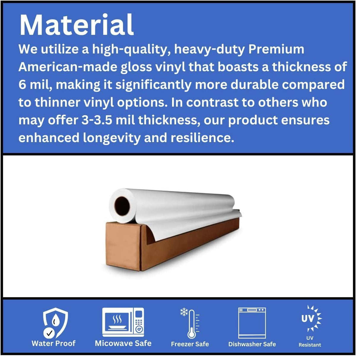 Custom Stickers Vinyl Waterproof Dishwasher Safe, UV Resistant 1.5-10 in. Make Your Own