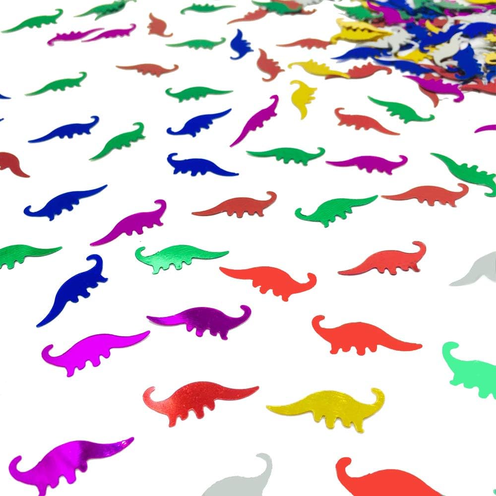 Dinosaur Confetti Metallic Foil Scatter for Dino Theme Birthday Party Celebrations Table Decoration