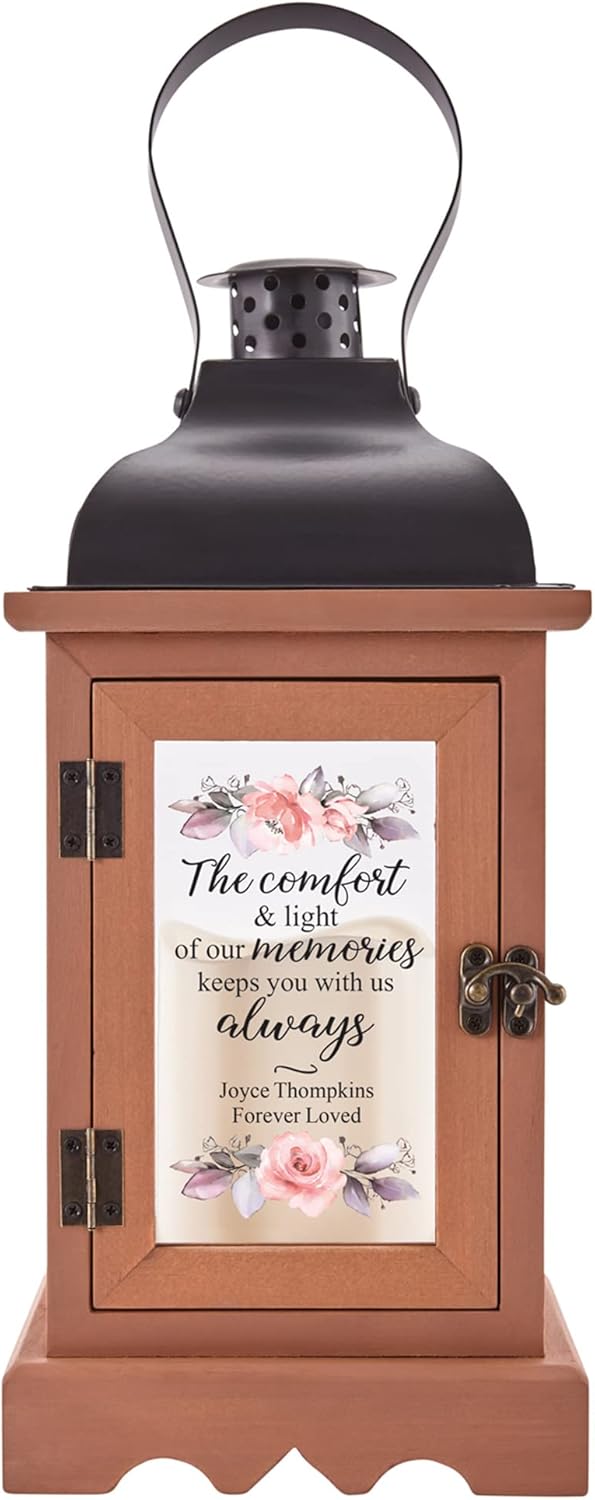 Let's Make Memories Personalized Memorial Lantern - Sympathy - Condolences - in Memory - LED Candle