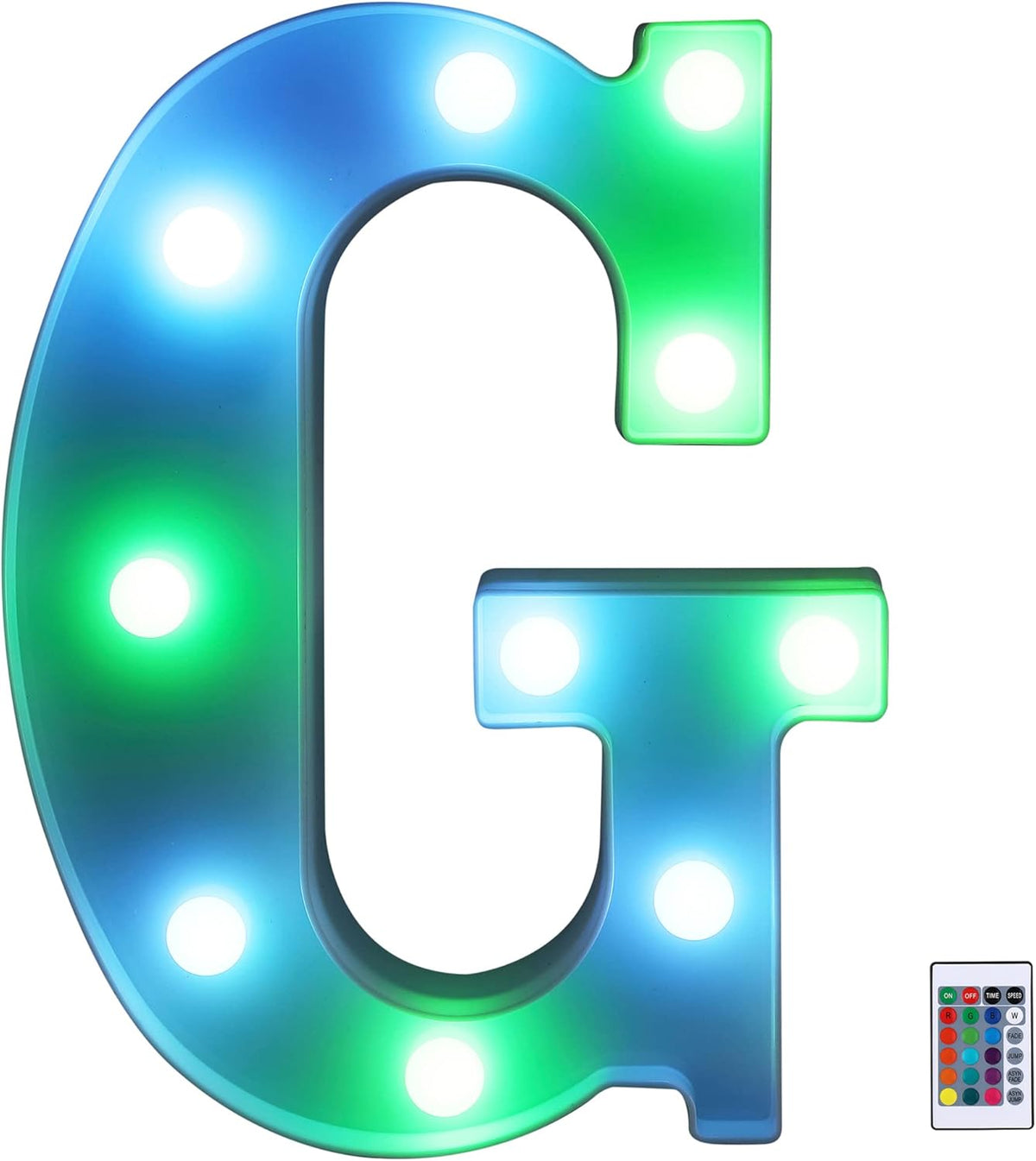 Foaky Colorful LED Letter Lights with Remote,Marquee Light Up Letters Sign for Night Light