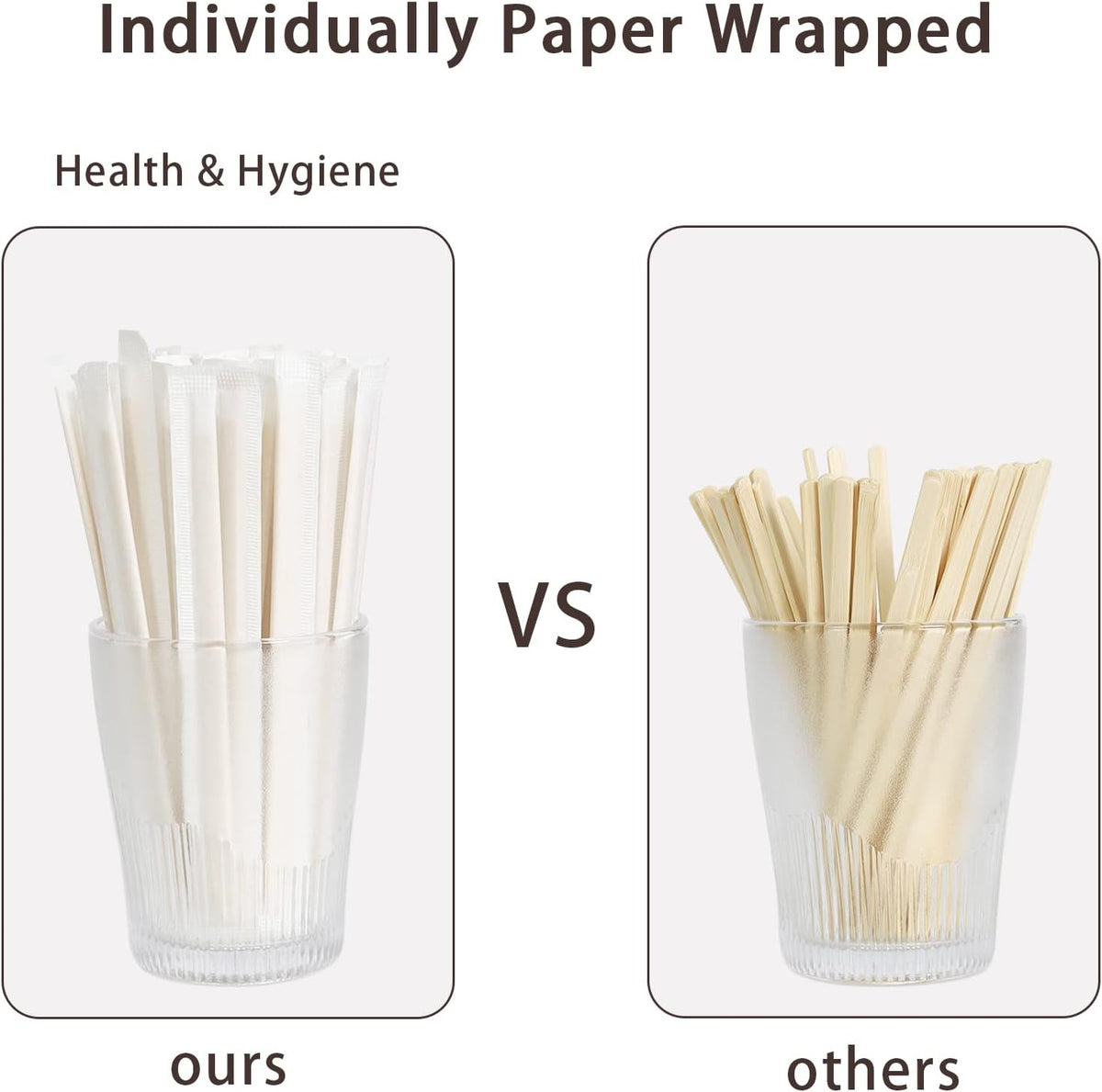 500Pcs Bamboo Coffee Stirrers Individually Wrapped – Coffee Stir Sticks 5.5 Inch, Stir Sticks For