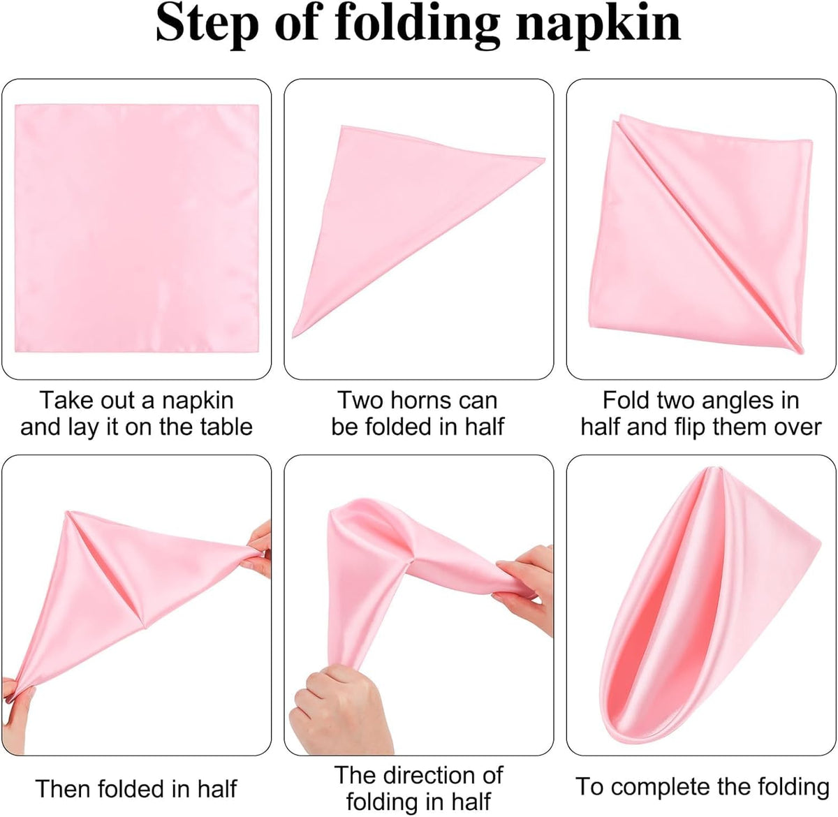 Aneco 12 Pieces Satin Napkins Soft Dinner Napkins Multicolor Square Weddings Table Napkins 17 x 17