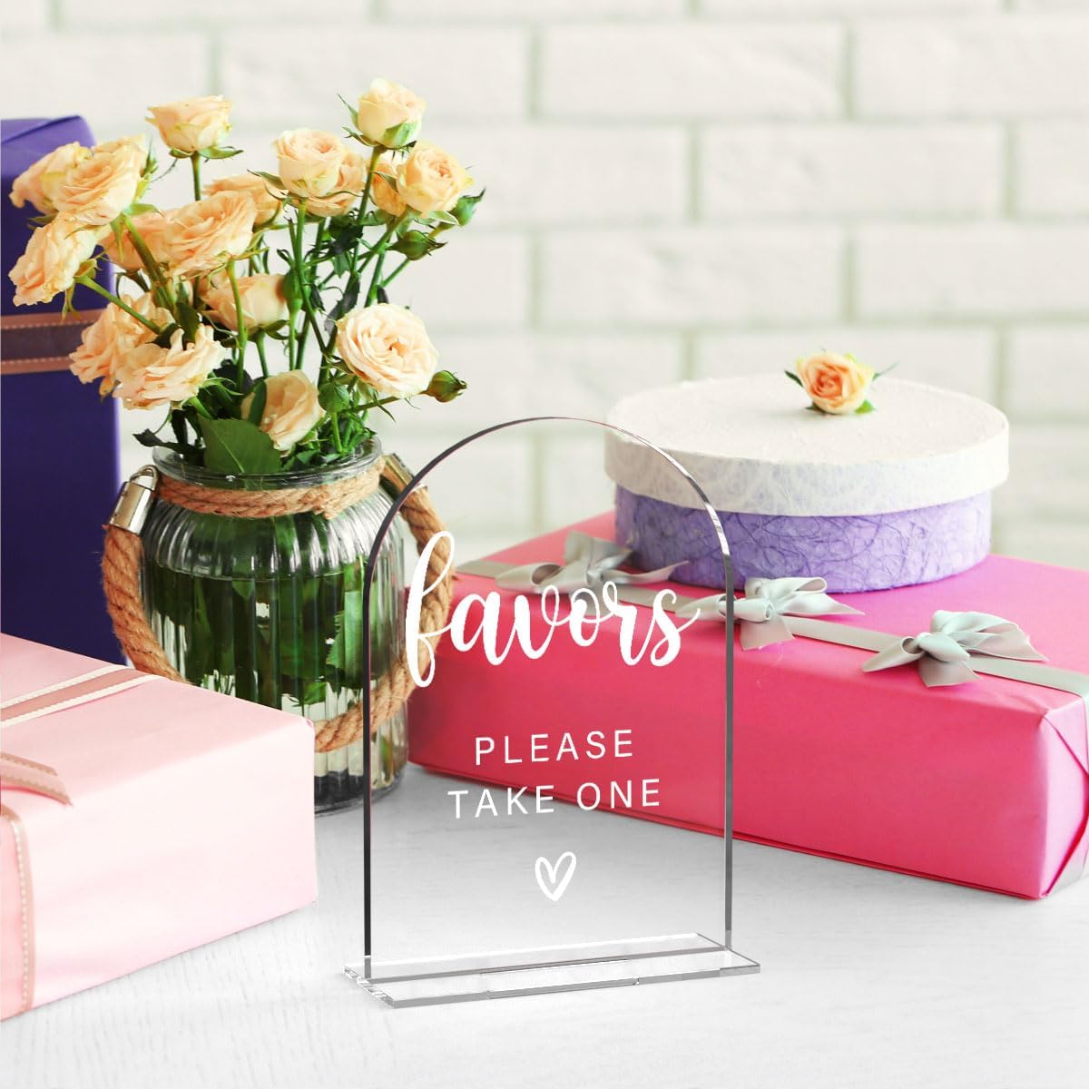 Acrylic Wedding Sign, Bridal Shower Decorations, Favors Please Take One Sign for Ceremony, Modern