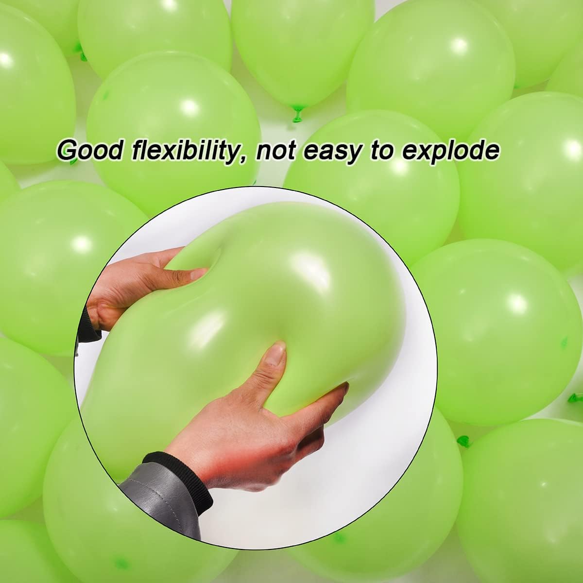 300 Pack Lime Green Balloons 12 inch Green Latex Party Balloon Bulk for Various Party Events