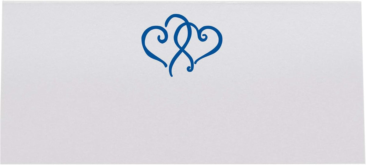 Linked Hearts Printable Place Cards, Royal Blue (Choose Color), Set of 60 (10 Sheets), Laser &