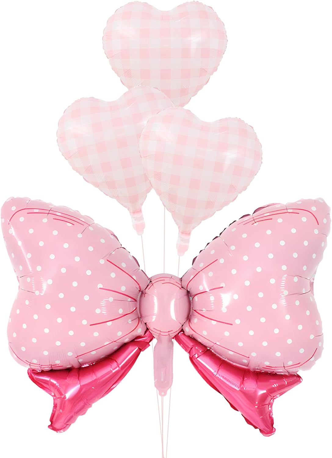 36 Inches Bow Foil Balloon Huge Bowtie Pink Balloon for Baby Shower, Wedding, Kids Theme Party