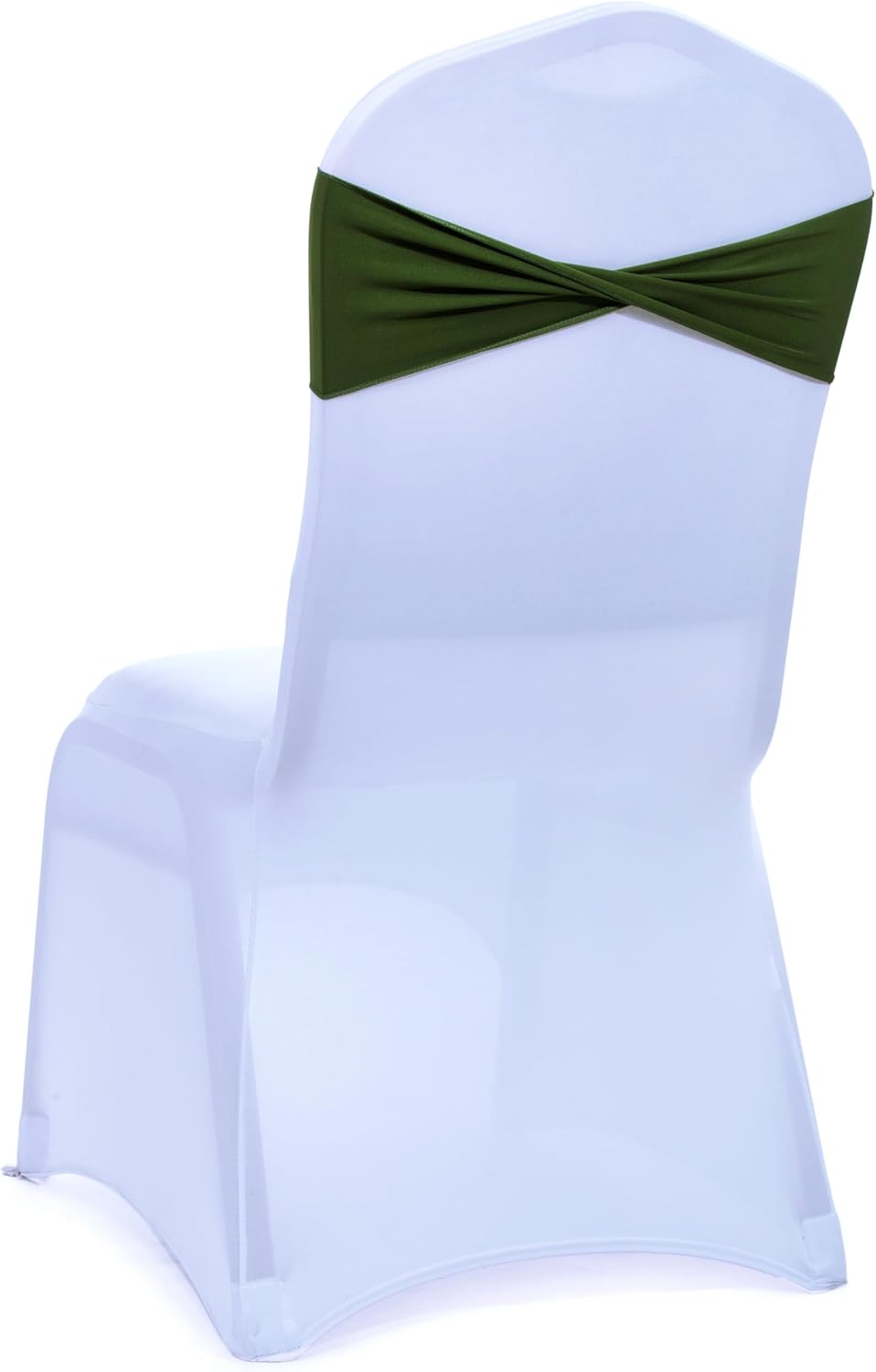 MDS Pack of 200 Spandex Chair Sashes Bows Elastic Stretch Dining Chair Bands Ties Without Slider