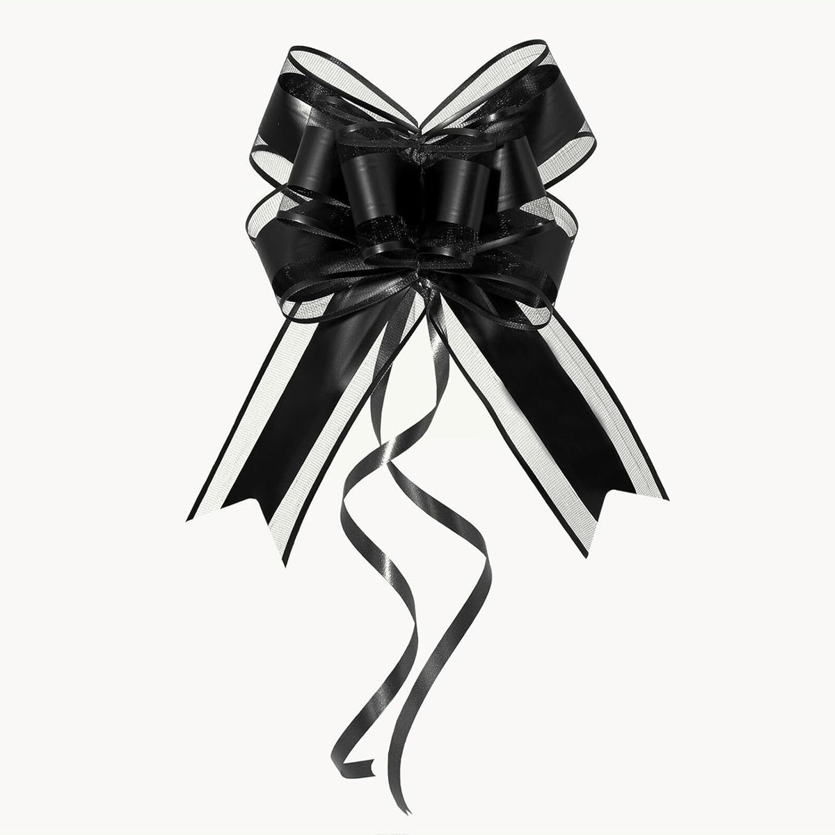 WEWILUCK Large Black Gift Bows - 15PCS Perfect bows for Gift Wrapping, Pull Bows for Man Present
