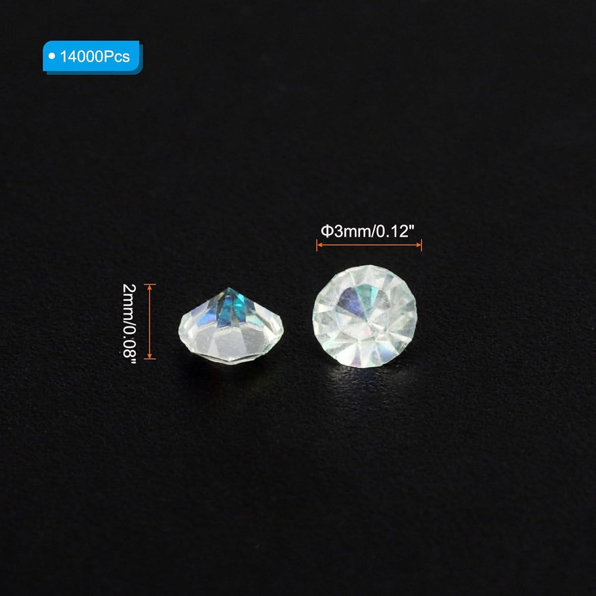 PATIKIL 14000Pcs Wedding Table Scatter Confetti Crystals 3mm Acrylic Diamonds Vase Fillers Gems for