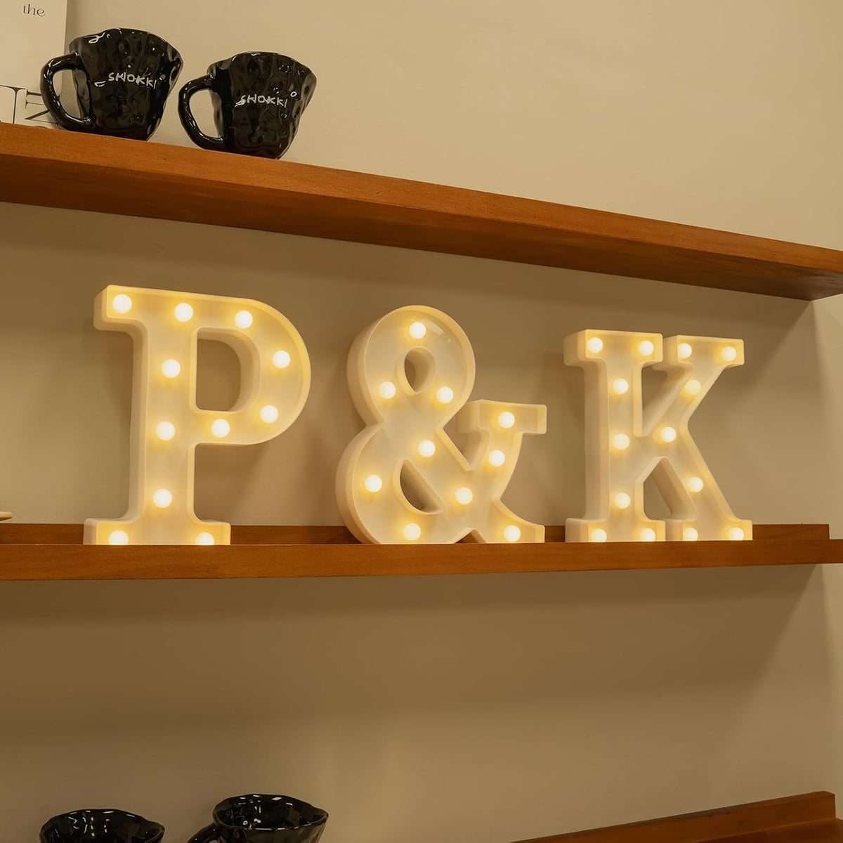 Foaky LED Letter Lights Sign Marquee Light Up Letters Sign for Night Light Wedding/Birthday Party