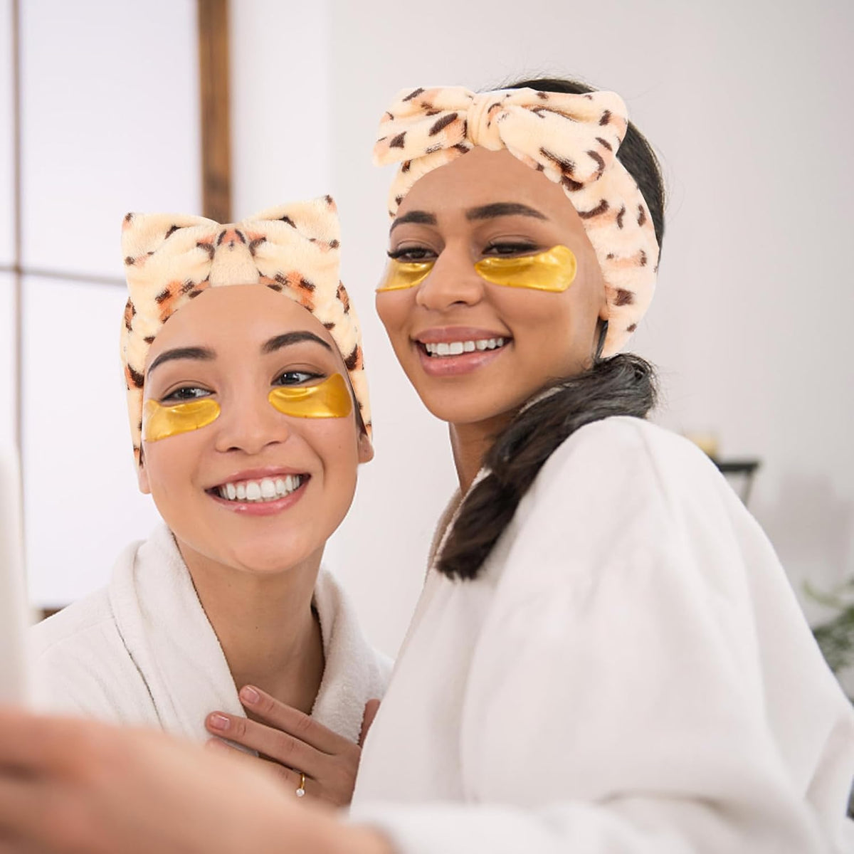 Semato Leopard Spa Headband Bachelorette Party Favor Set Skincare Headbands for Women Gifts and