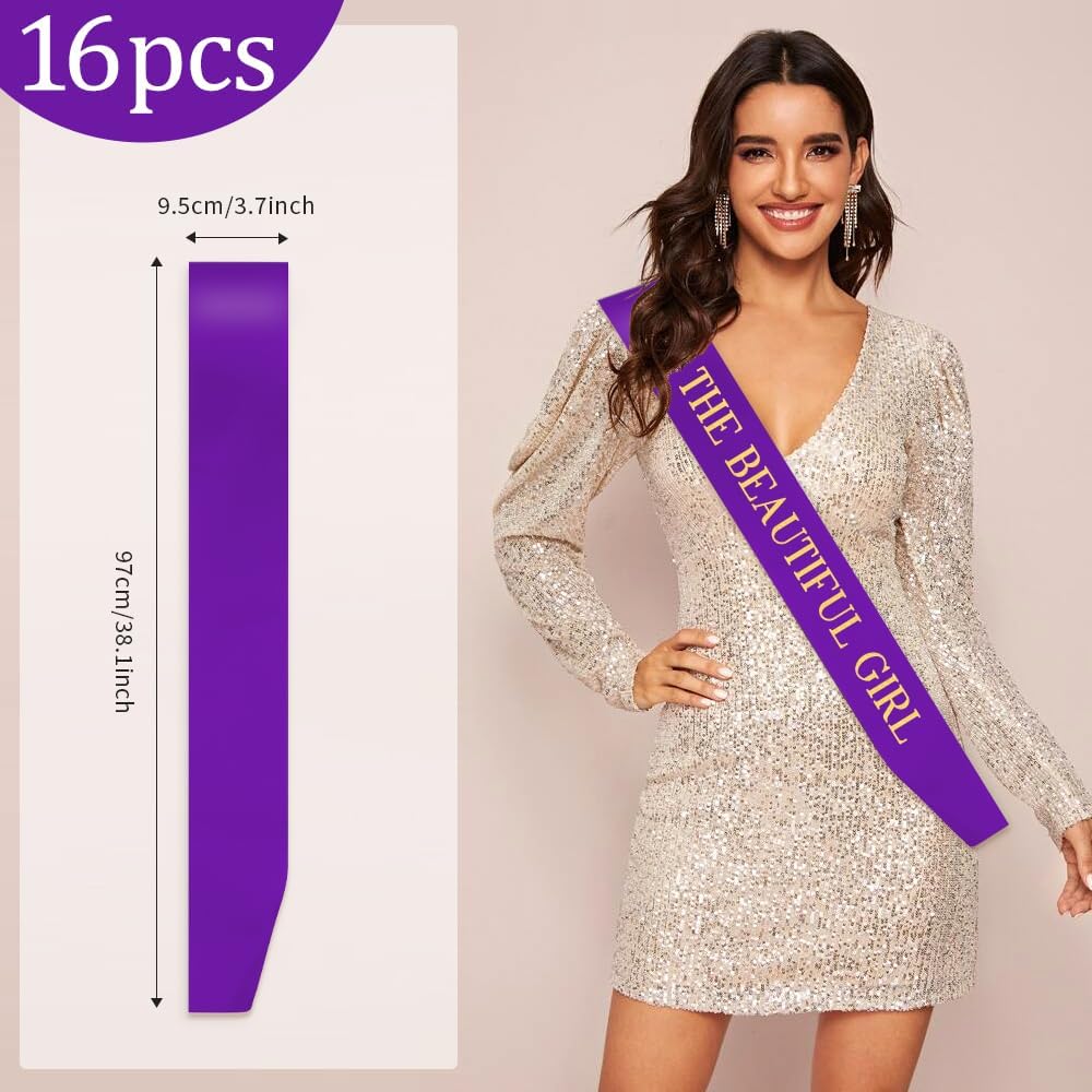Blank Sash 16 PCS Sashes DIY Satin Sash Chair Sashes Scout Sash President Sash Senior Sash Scout
