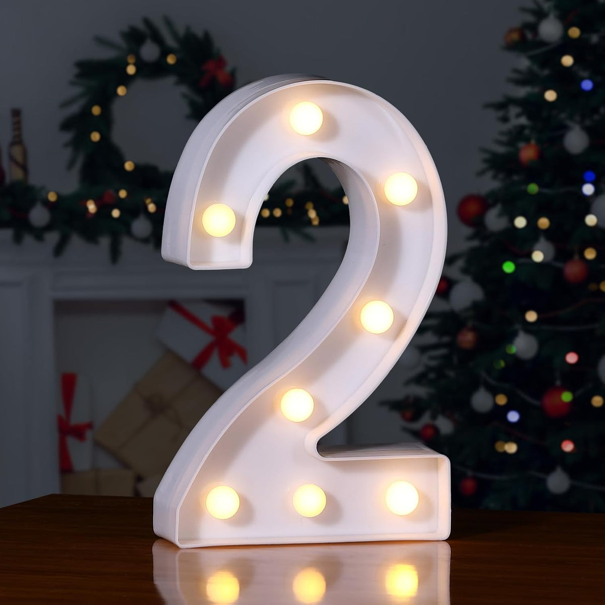 Foaky Decorative Led Marquee Light Up Number, Marquee Light Up Number Sign for Night Light Wedding