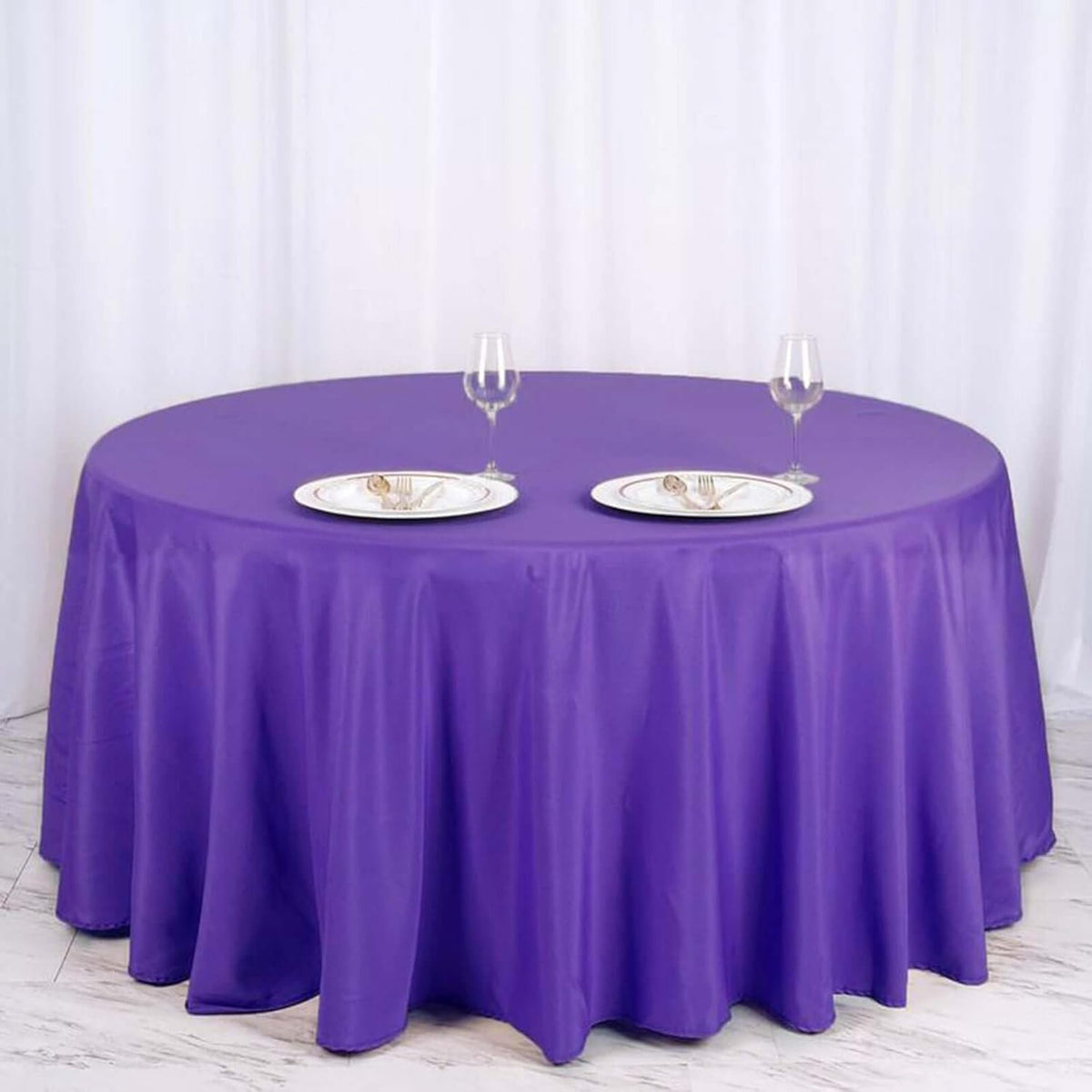 Efavormart Round Tablecloth, 120 Inch Stain & Wrinkle Resistant Washable Table Cloth, Decorative