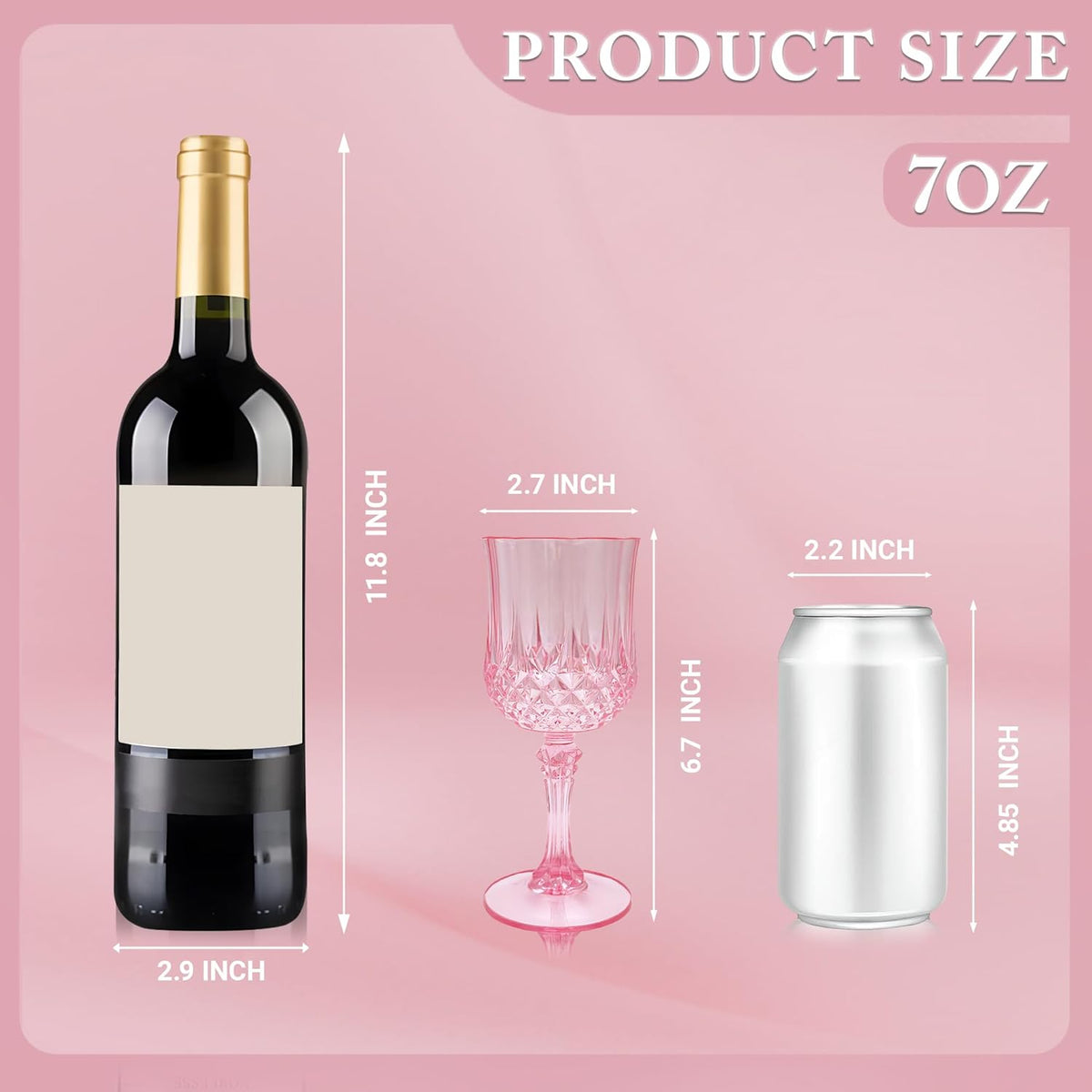 Plastic Wine Glasses，Plastic Goblets Vintage Style Cordial Drinking Glasses for Wedding Reception