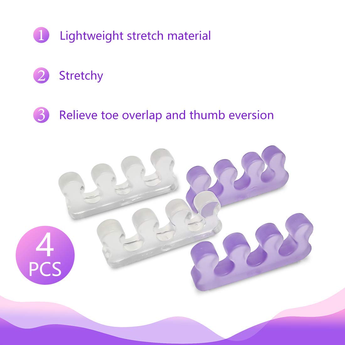 SUNFATT Toe Separators for Pedicure,Toe Spacer,Toe Separators use for Separation of Toenails or