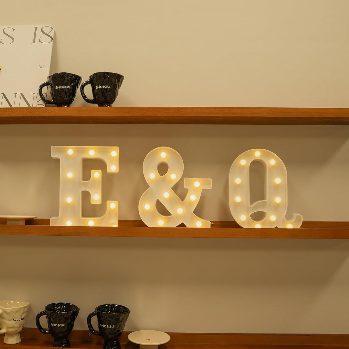 Foaky LED Letter Lights Sign Marquee Light Up Letters Sign for Night Light Wedding/Birthday Party