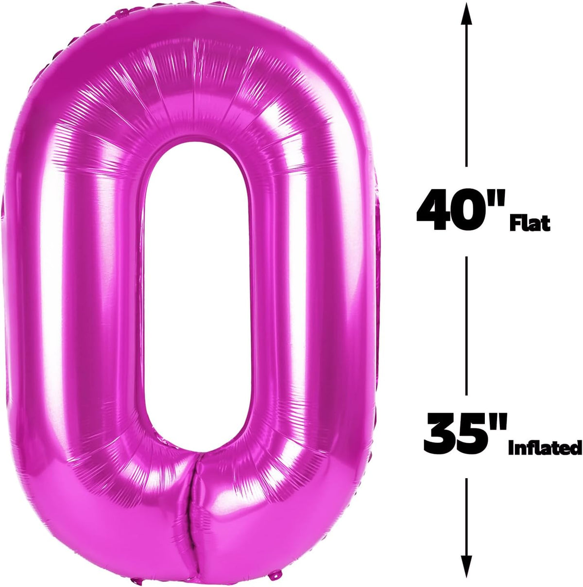 Rosy Purple 40 Inch 0 Number Balloons, 0 Decorations for 10 20 30 40 50 60 70 80 90 100 Birthday
