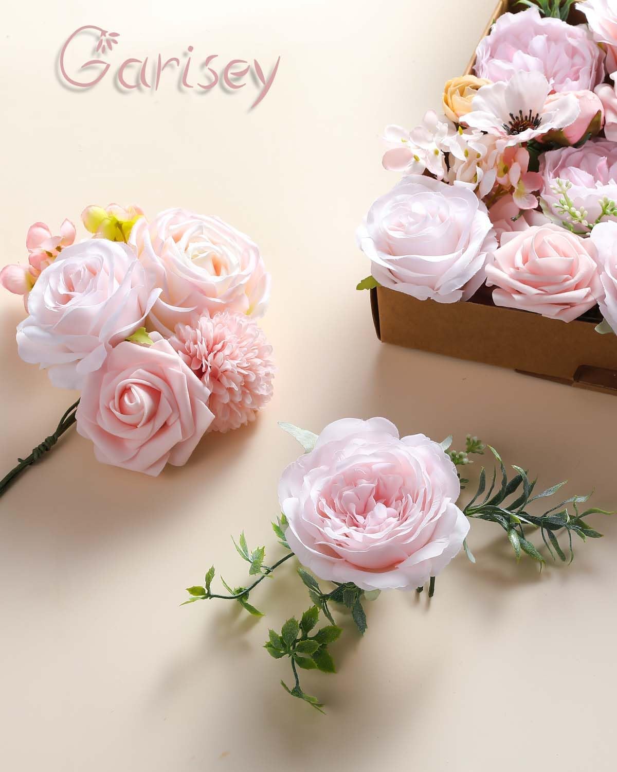 Artificial Flowers Combo for DIY Wedding Bouquets Combo Centerpieces Arrangements Party Bridal Baby