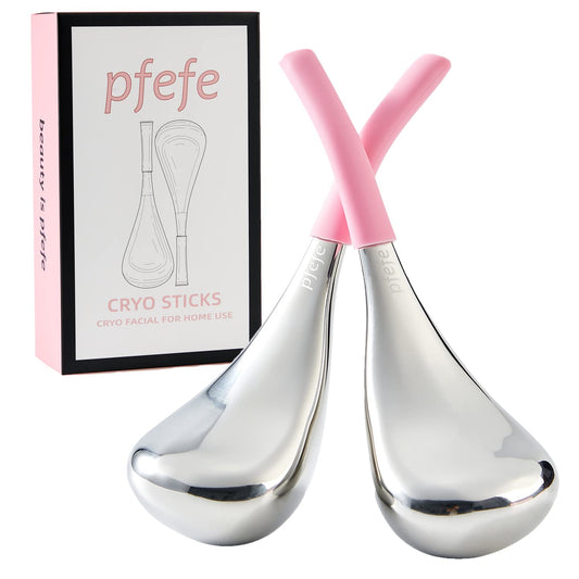 Cryo Sticks Facial Skin Care Ice Globes for Women Face Eyes, Stainless Steel Face Beauty Tools for