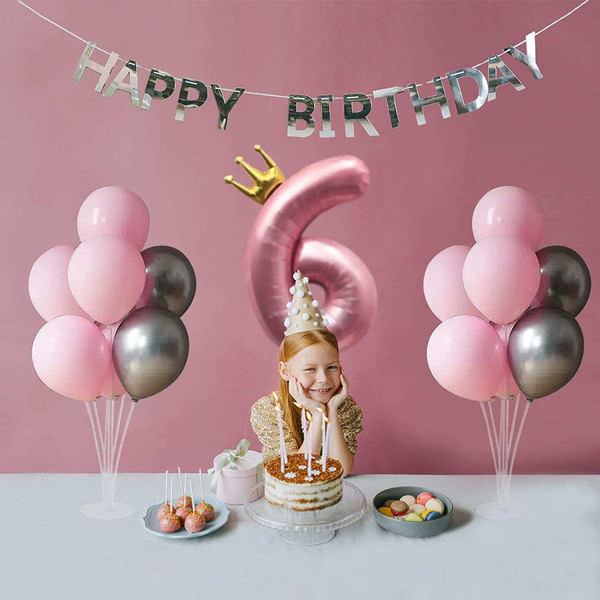 7 Sets Balloon Stands for Table Balloon Stand Kits Clear Table Balloon Centerpiece Stand Balloon
