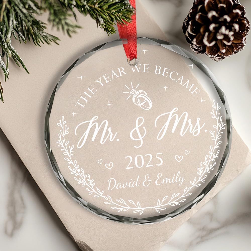 Personalized Wedding Christmas Ornaments - Mr And Mrs Gifts - Wedding Gift Ideas For Couples 2025