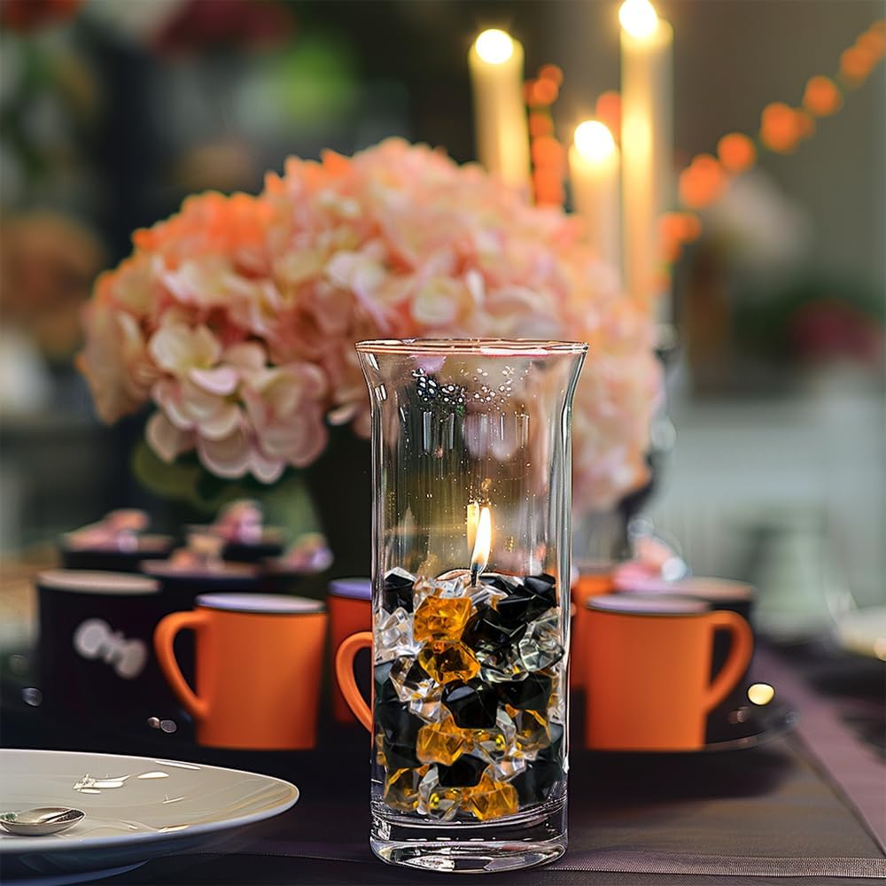 HappyFiller Halloween Decoration Acrylic Gems Fake Crystal Cubes Jewels Rocks for Vase Fillers