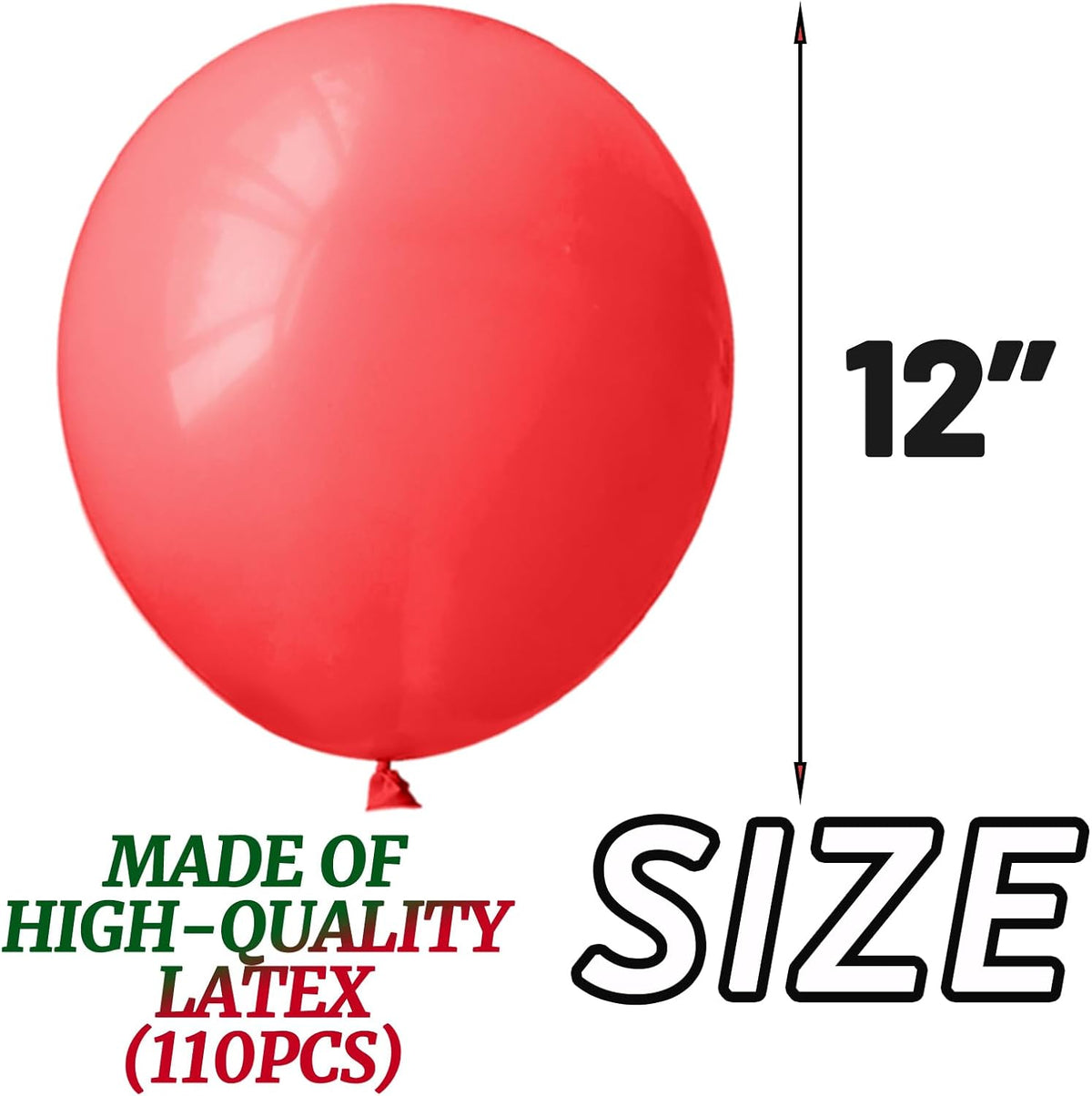 110pcs Coral Red Balloon 12 Inch, Coral Red Latex Balloons for Birthday Party Baby Shower