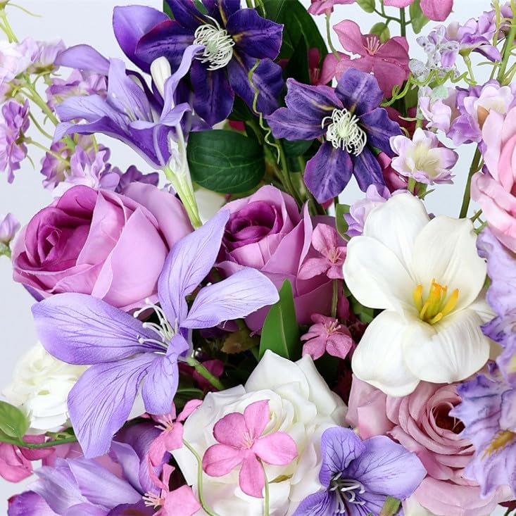 Artificial Flowers Bouquets for Bridal Wedding Home Decor Fake Floral Arrangements for Party Table